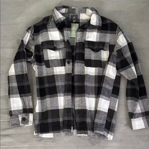 H&M Monochrome Checkered Shirt